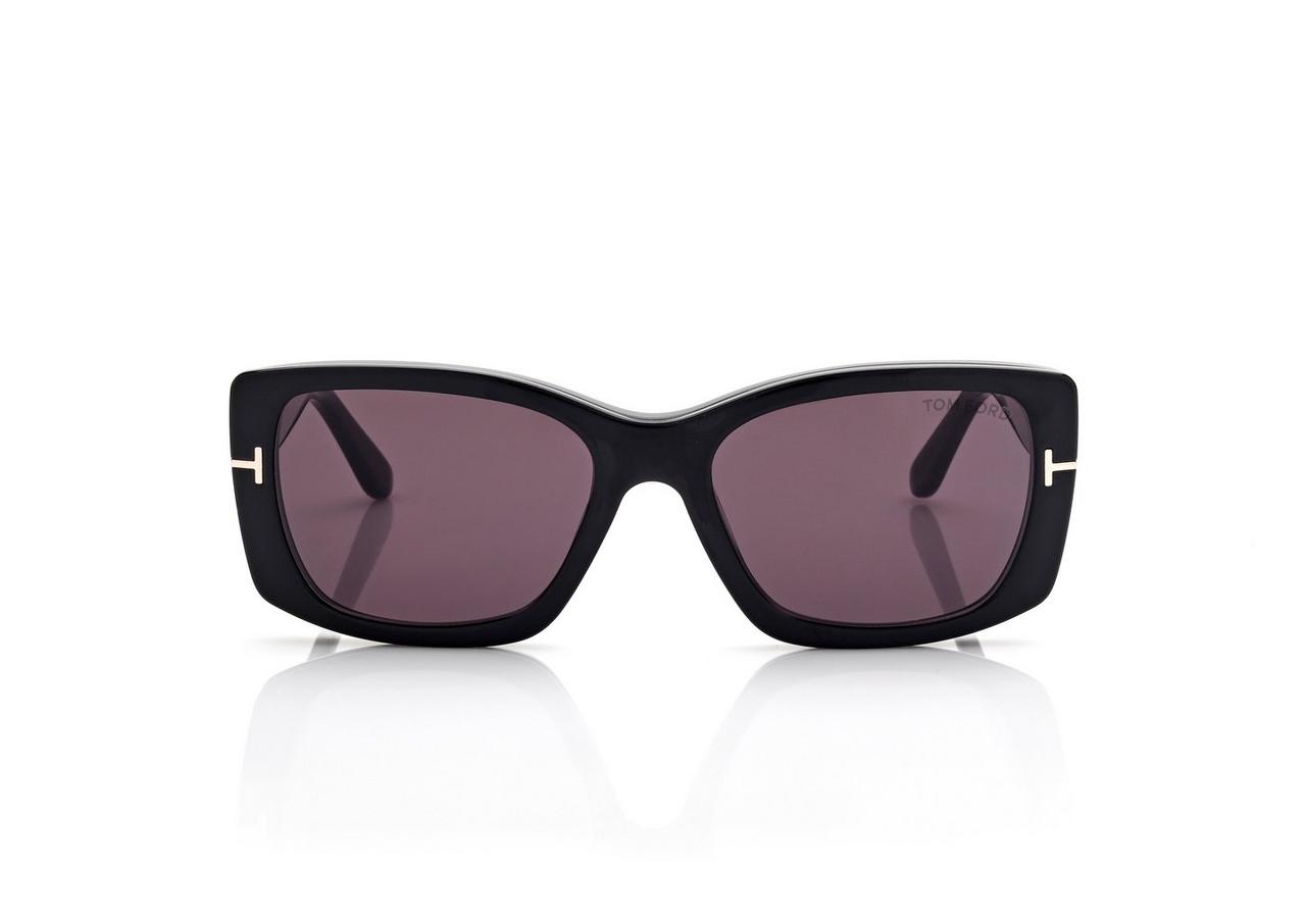 TOM FORD OM BLACK BLUE BLOCK RECTANGULAR OPTICALS WITH CLIP ON SUNGLASSES