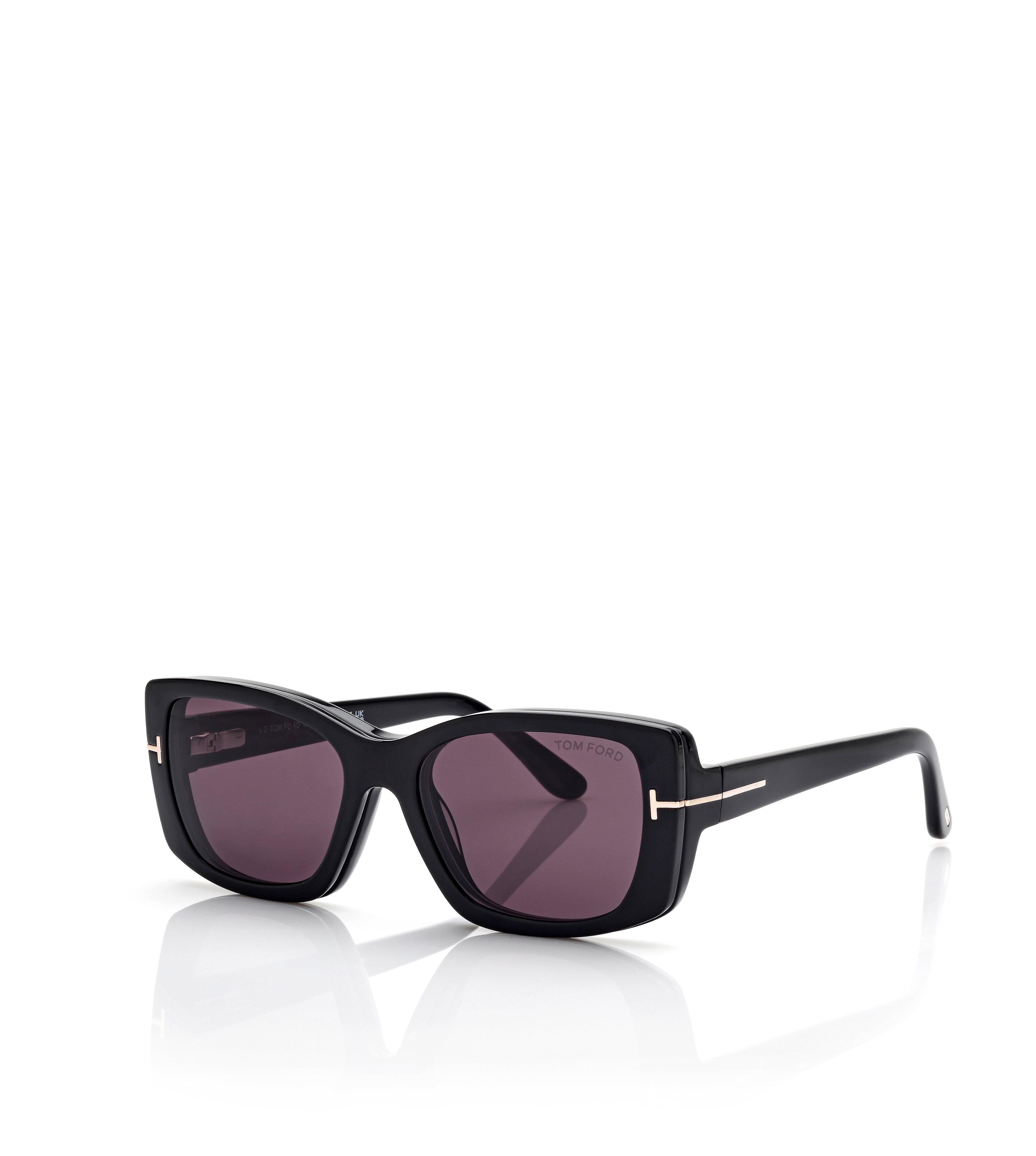 BLUE BLOCK RECTANGULAR OPTICALS WITH CLIP ON SUNGLASSES