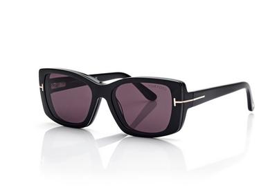 TOM FORD OM BLACK BLUE BLOCK RECTANGULAR OPTICALS WITH CLIP ON SUNGLASSES