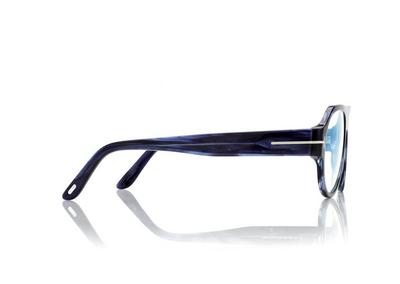 TOM FORD  LIGHT HAVANA BLUE BLOCK PILOT OPTICALS