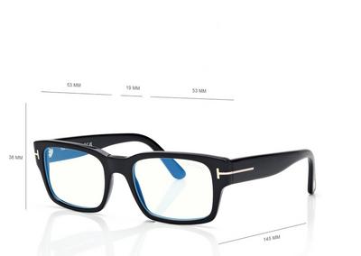 TOM FORD  BLACK BLUE BLOCK RECTANGULAR OPTICALS
