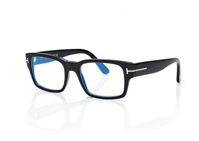 TOM FORD  BLACK BLUE BLOCK RECTANGULAR OPTICALS