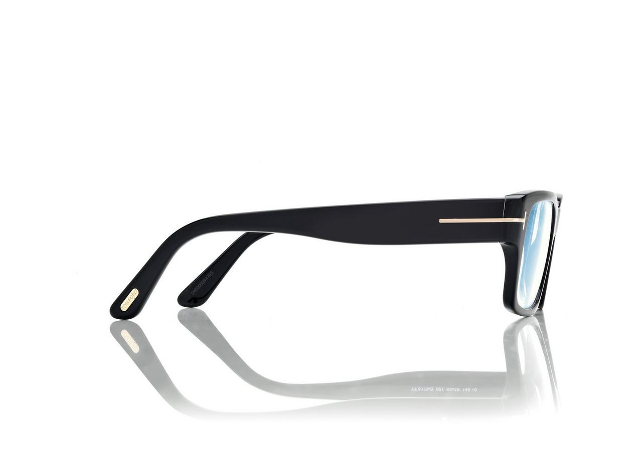 TOM FORD  BLACK BLUE BLOCK RECTANGULAR OPTICALS