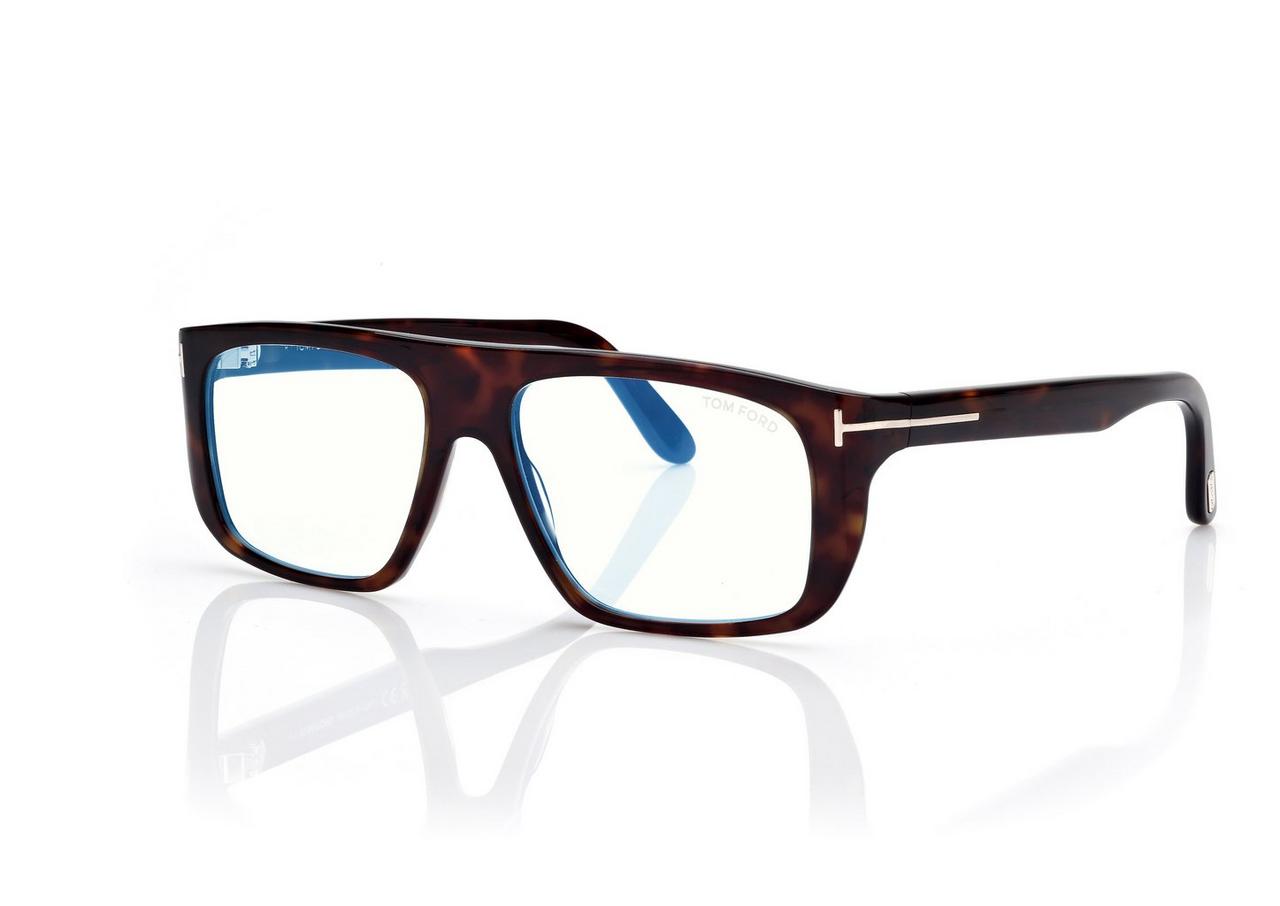 TOM FORD  DARK HAVANA BLUE BLOCK PILOT OPTICALS