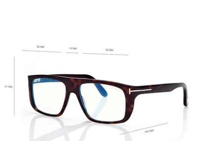 TOM FORD  DARK HAVANA BLUE BLOCK PILOT OPTICALS