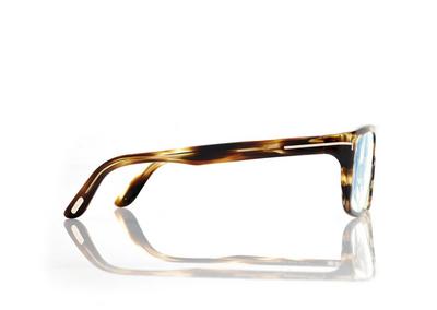 TOM FORD  STRIPED BLACK HAVANA BLUE BLOCK PILOT OPTICALS