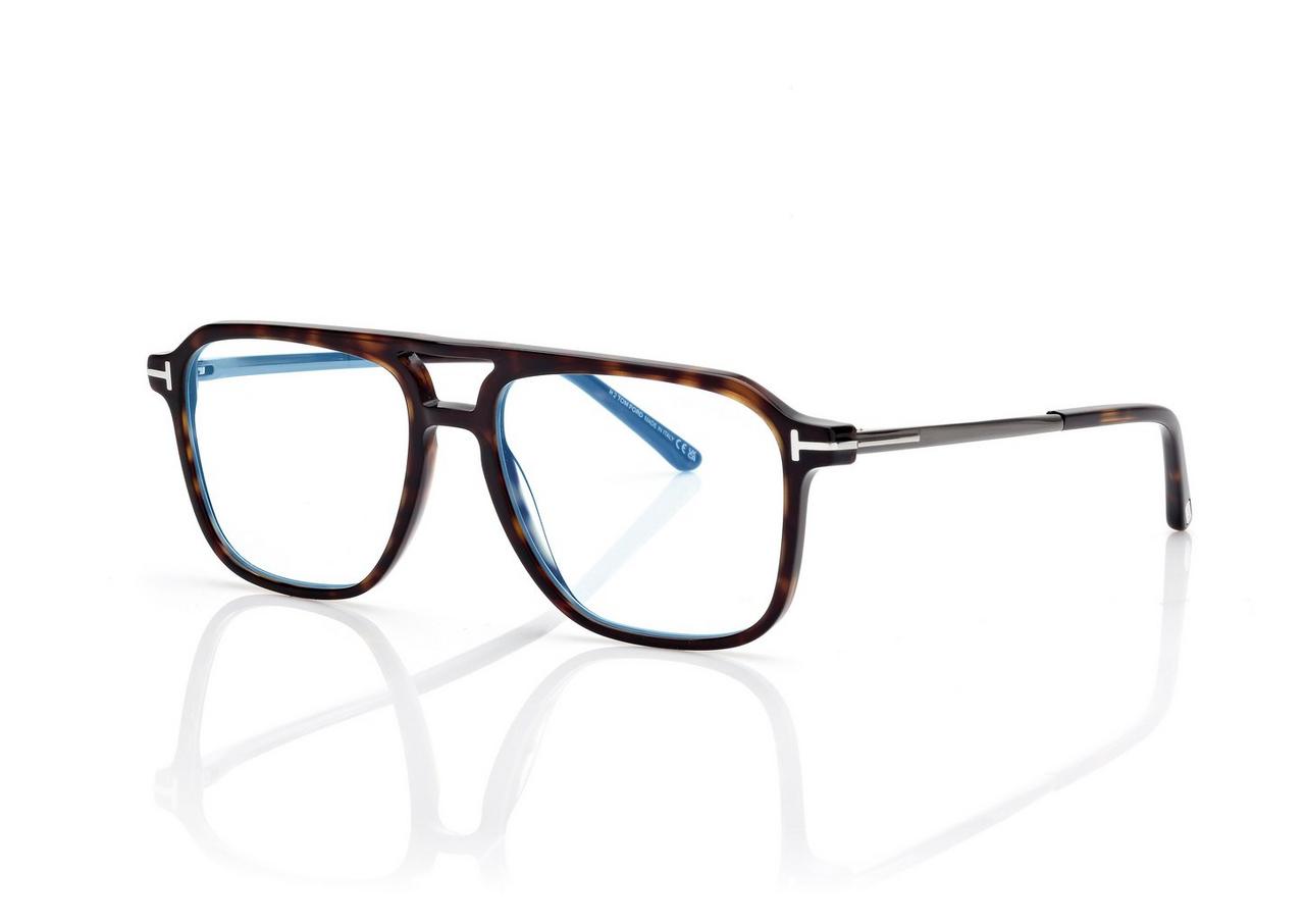 TOM FORD  DARK HAVANA BLUE BLOCK NAVIGATOR OPTICALS