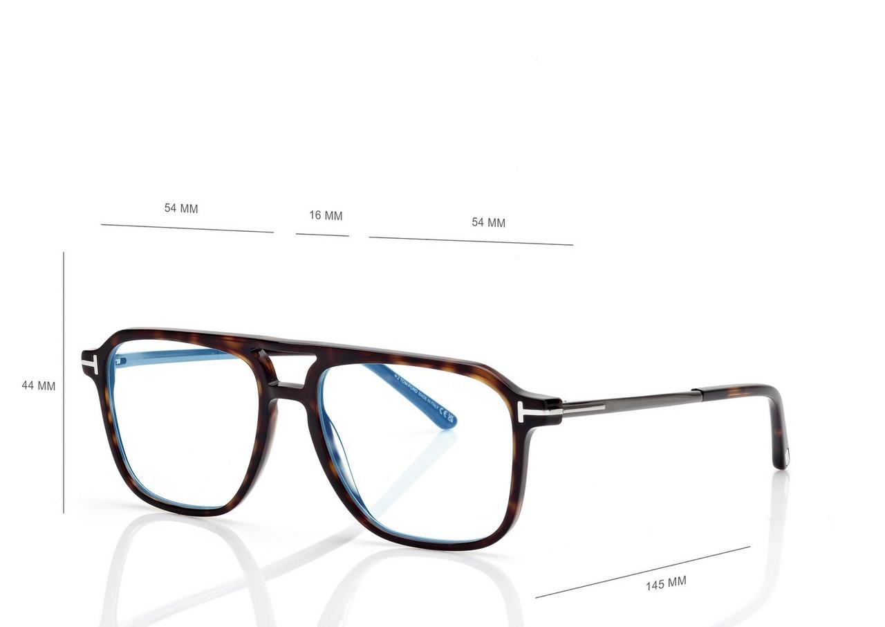 TOM FORD  DARK HAVANA BLUE BLOCK NAVIGATOR OPTICALS