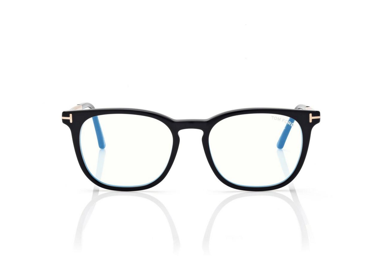 TOM FORD  BLACK BLUE BLOCK SQUARE OPTICALS