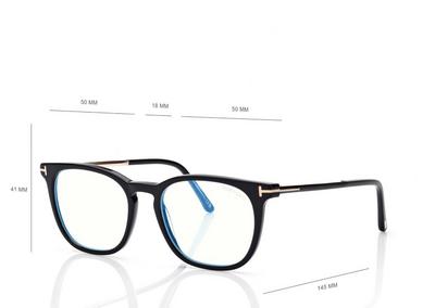 TOM FORD  BLACK BLUE BLOCK SQUARE OPTICALS
