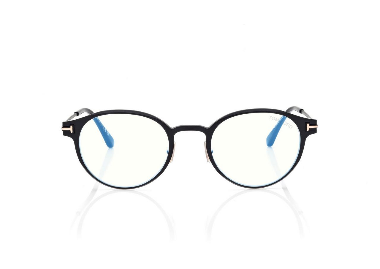 TOM FORD  BLACK BLUE BLOCK ROUND OPTICALS