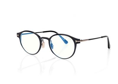 TOM FORD  BLACK BLUE BLOCK ROUND OPTICALS