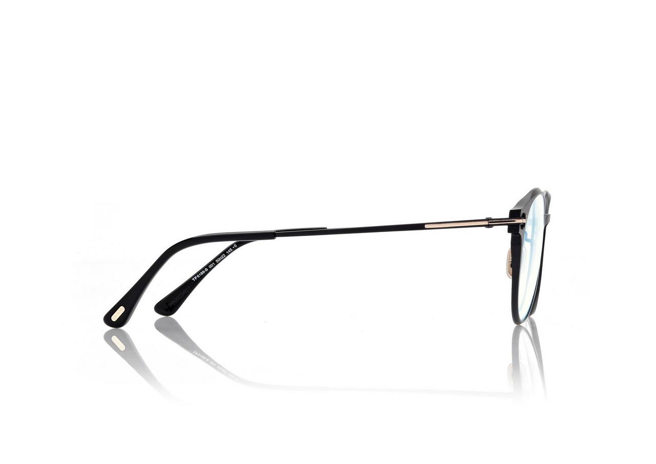 TOM FORD  BLACK BLUE BLOCK ROUND OPTICALS