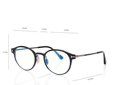 TOM FORD  BLACK BLUE BLOCK ROUND OPTICALS