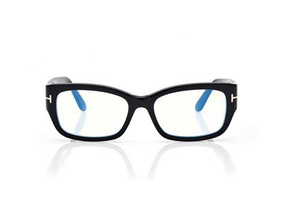 TOM FORD  BLACK BLUE BLOCK RECTANGULAR OPTICALS
