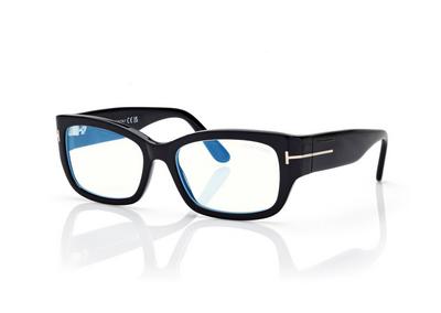 TOM FORD  BLACK BLUE BLOCK RECTANGULAR OPTICALS