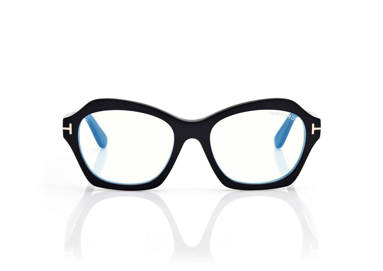 TOM FORD  BLACK BLUE BLOCK GEOMETRIC OPTICALS