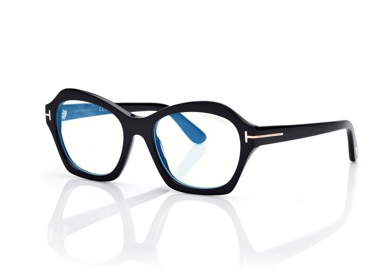 TOM FORD  BLACK BLUE BLOCK GEOMETRIC OPTICALS