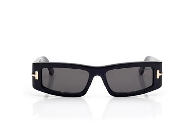 TOM FORD  BLACK ICON RECTANGULAR ACETATE SUNGLASSES