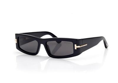 TOM FORD  BLACK ICON RECTANGULAR ACETATE SUNGLASSES