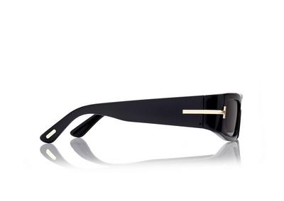 TOM FORD  BLACK ICON RECTANGULAR ACETATE SUNGLASSES