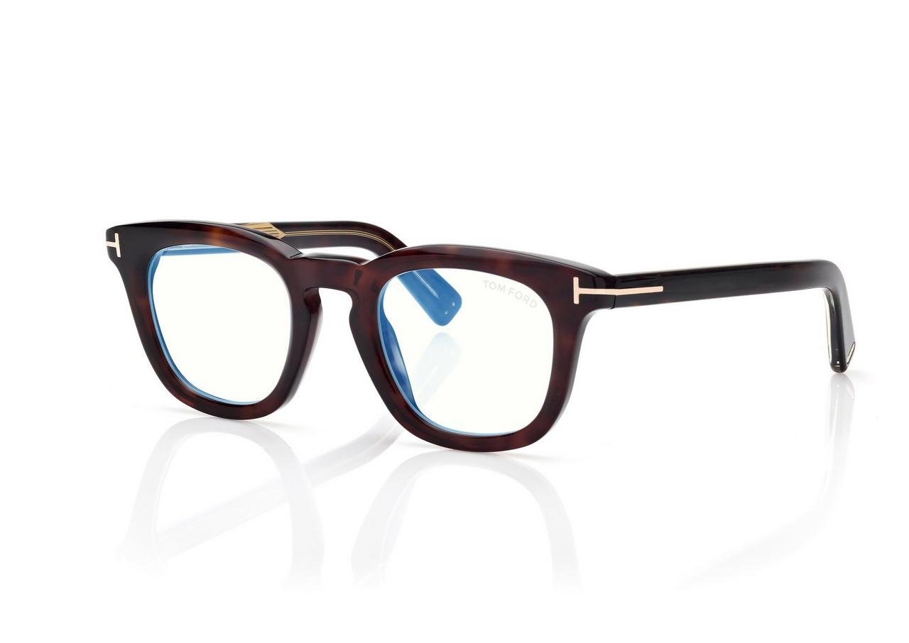 TOM FORD  DARK HAVANA ICON SQUARE SUNGLASSES