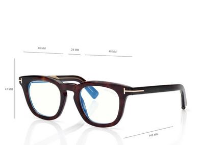 TOM FORD  DARK HAVANA ICON SQUARE SUNGLASSES