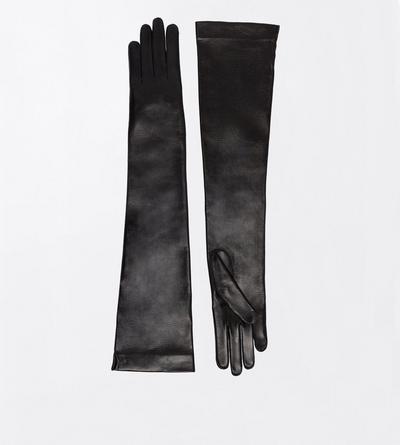 TOM FORD LEATHER BLACK SOFT NAPPA LEATHER OPERA GLOVES