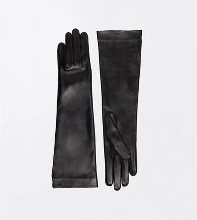 TOM FORD LEATHER BLACK SOFT NAPPA LEATHER LONG GLOVES