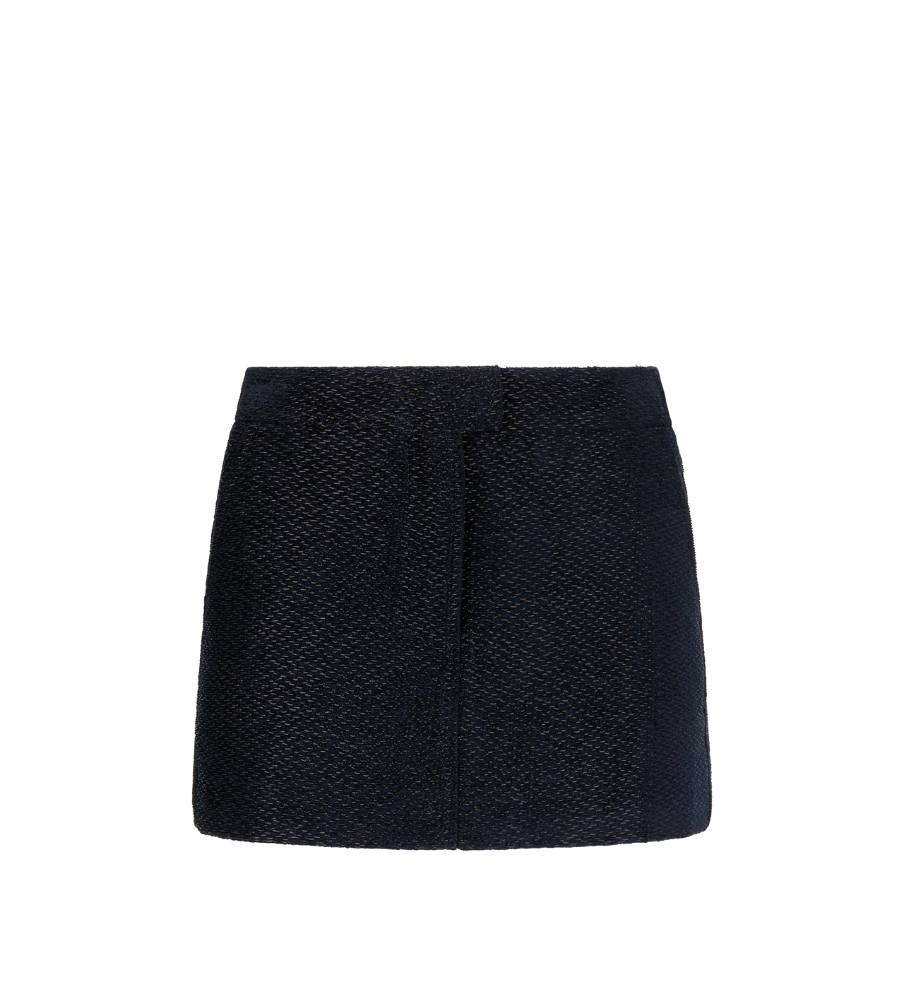 METALLIC SILK BLEND BOUCLE' TAILORED MINI SKIRT image number 0