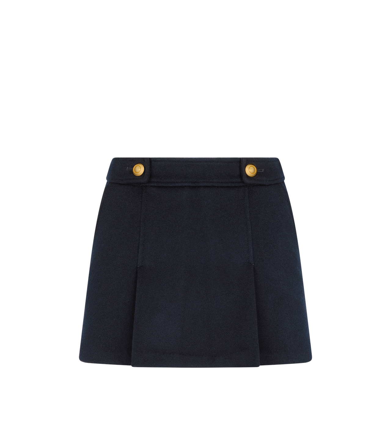 WOOL AND CASHMERE BLEND PLEATED MINI SKIRT image number 0