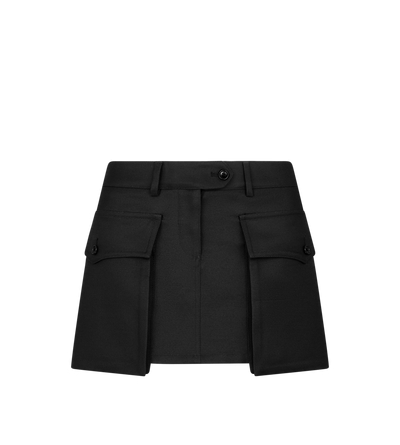 MINI SKIRT WITH LARGE PATCH POCKETS image number 0