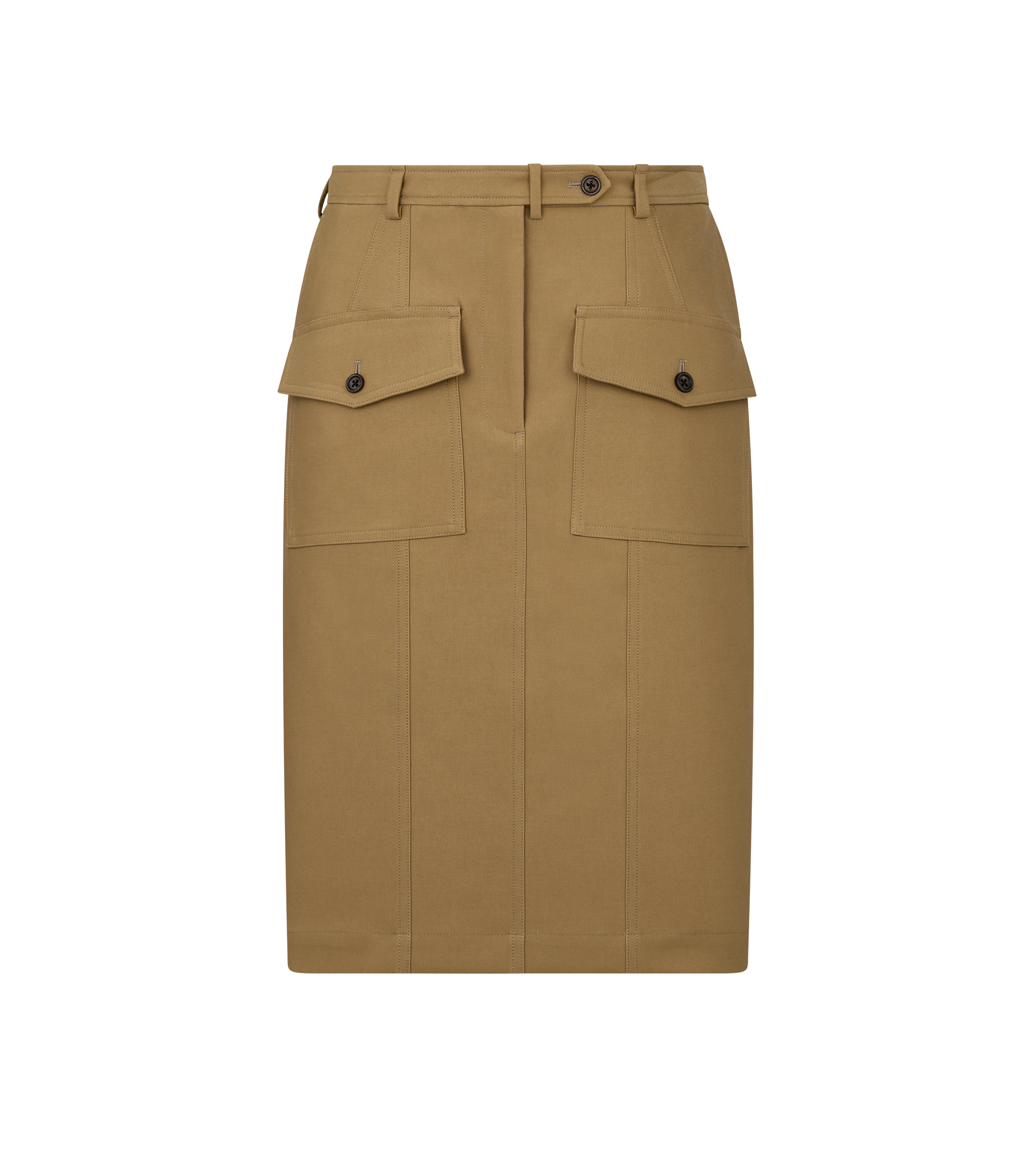 ABOVE THE KNEE SKIRT WITH PATCH POCKETS