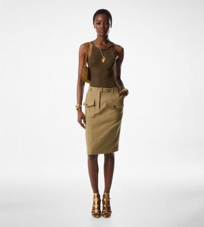 ABOVE THE KNEE SKIRT WITH PATCH POCKETS image number 1