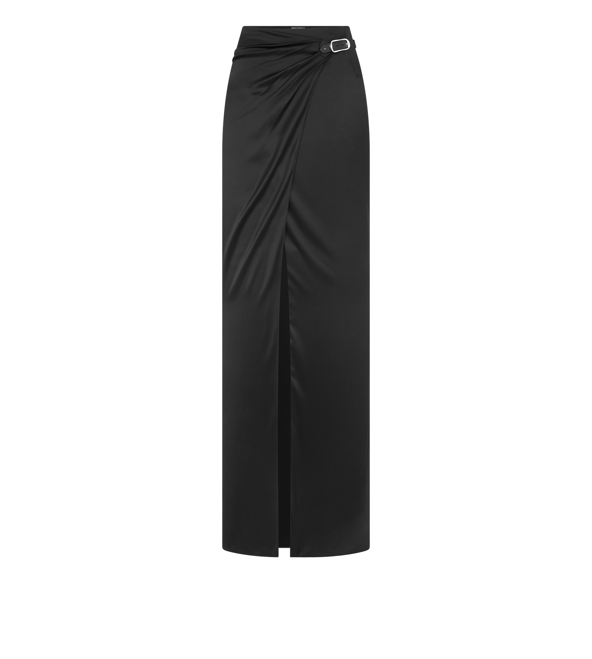 WRAP MAXI SKIRT WITH LEATHER BELT