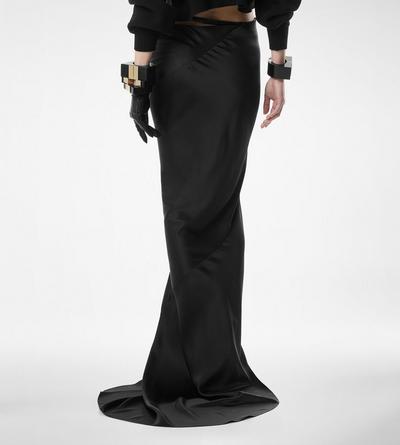 SILK SATIN LONG BIAS SKIRT image number 3