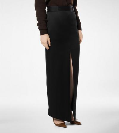 CREPE ENVERS SATIN TAILORED SKIRT image number 3