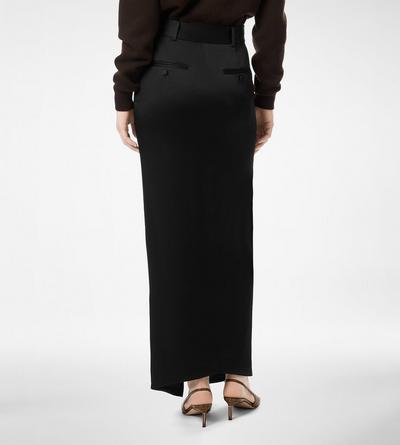 CREPE ENVERS SATIN TAILORED SKIRT image number 4