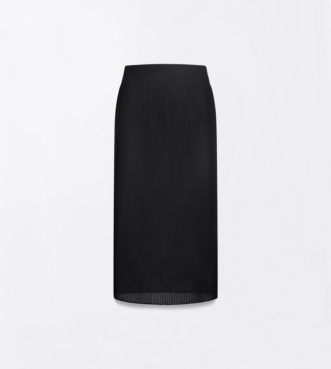 TOM FORD  BLACK CHIFFON MICRO PLISS&Eacute; SKIRT