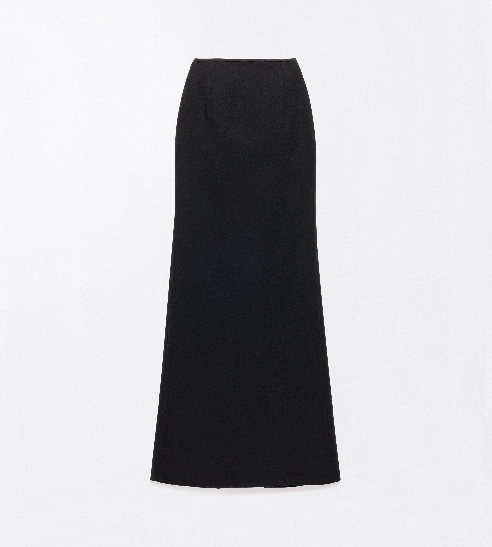 SILK CREPE HIGH WAIST FLOOR LENGTH FITTED SKIRT