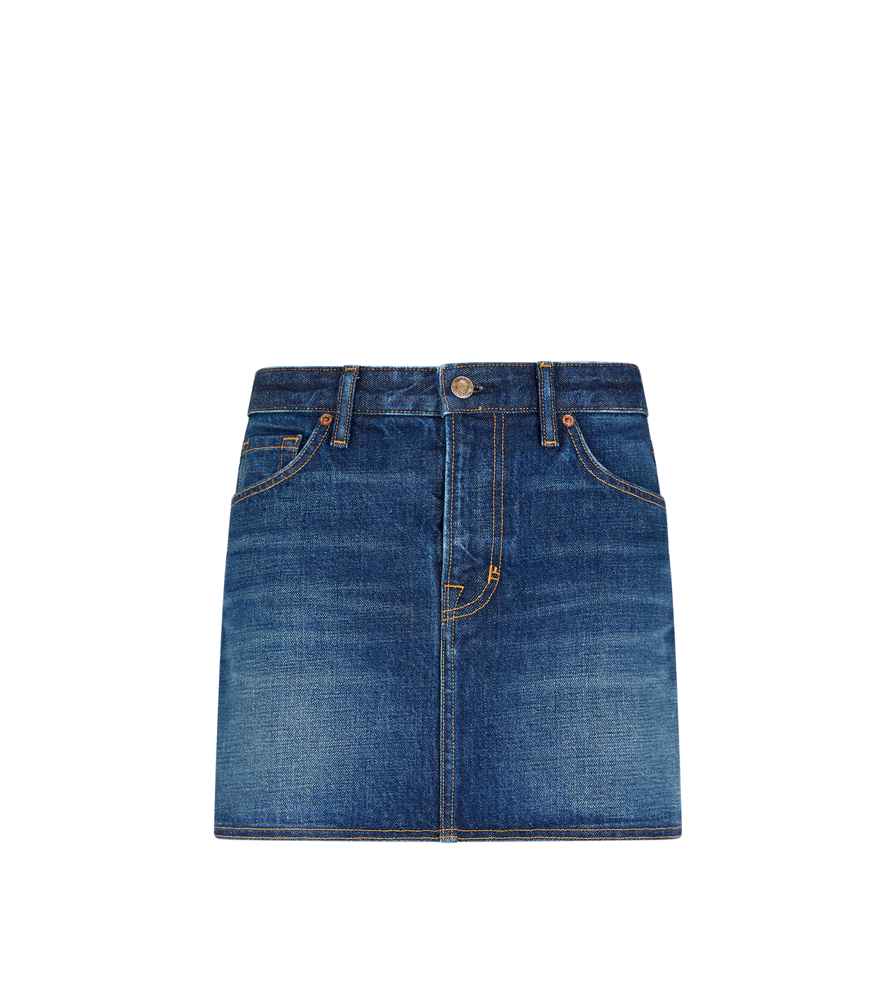 STONE WASHED DENIM MINI SKIRT image number 0