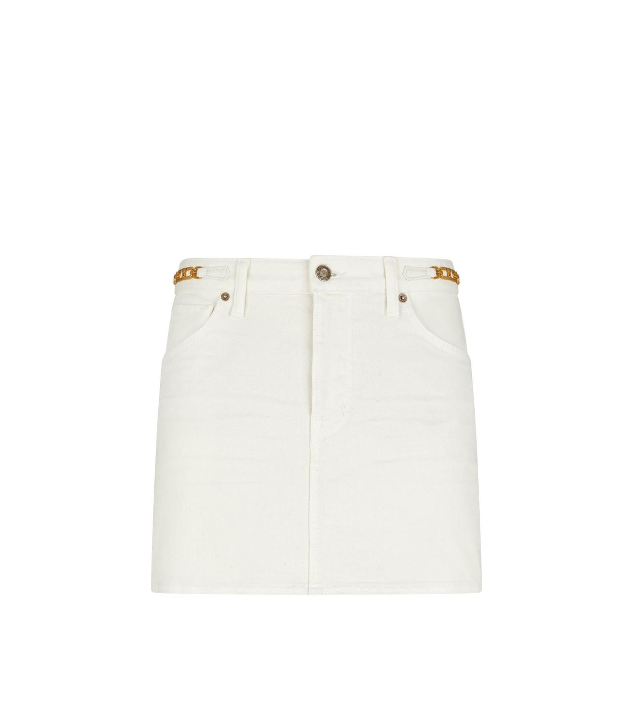 STRETCH TWILL DENIM MINI SKIRT image number 0