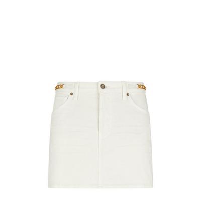 STRETCH TWILL DENIM MINI SKIRT