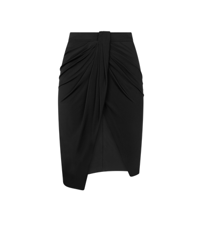 LUSTROUS JERSEY WRAP DRAPED SKIRT image number 0