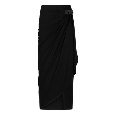 WRAP SKIRT WITH LEATHER DETAIL image number 0
