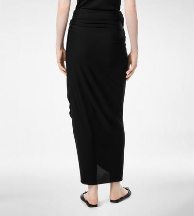 WRAP SKIRT WITH LEATHER DETAIL image number 4