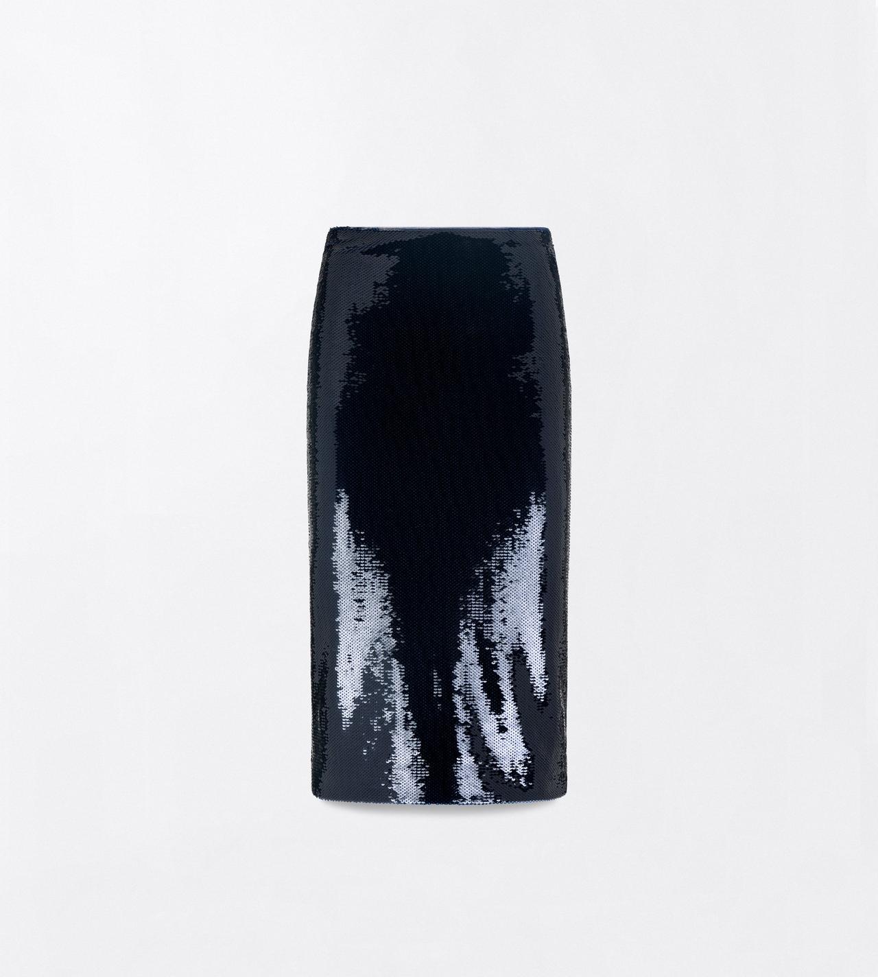 TOM FORD EMBROIDERY ROYAL BLUE + BROWN TULLE SKIRT WITH PAILLETTES EMBROIDERY