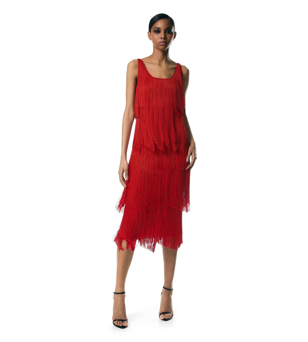 KNEE LENGTH FRINGE PENCIL SKIRT image number 2