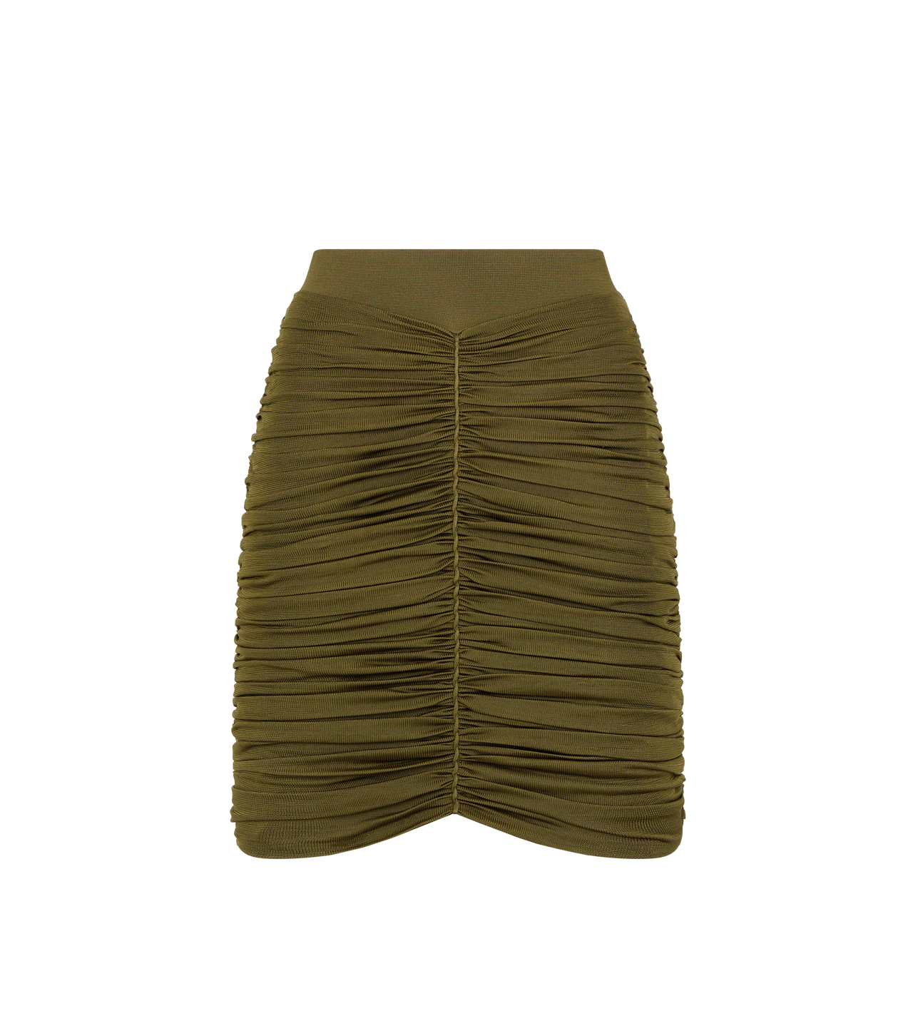 ABOVE THE KNEE GATHERED SILK SKIRT image number 0