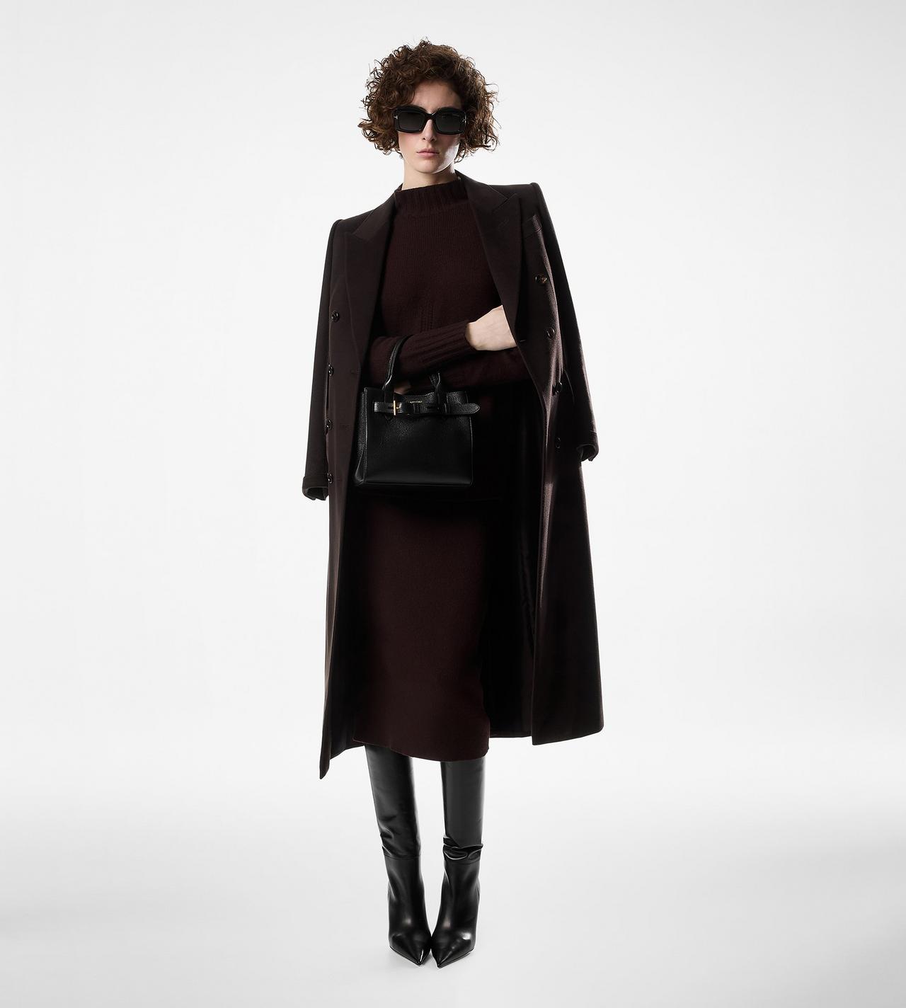 BELOW THE KNEE CASHMERE COTTON SKIRT image number 1